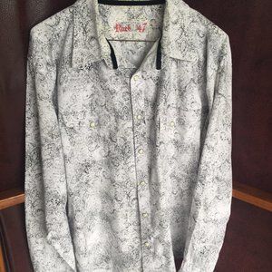 Rockabilly Pearl Snap Rock 47 Wrangler Shirt L
